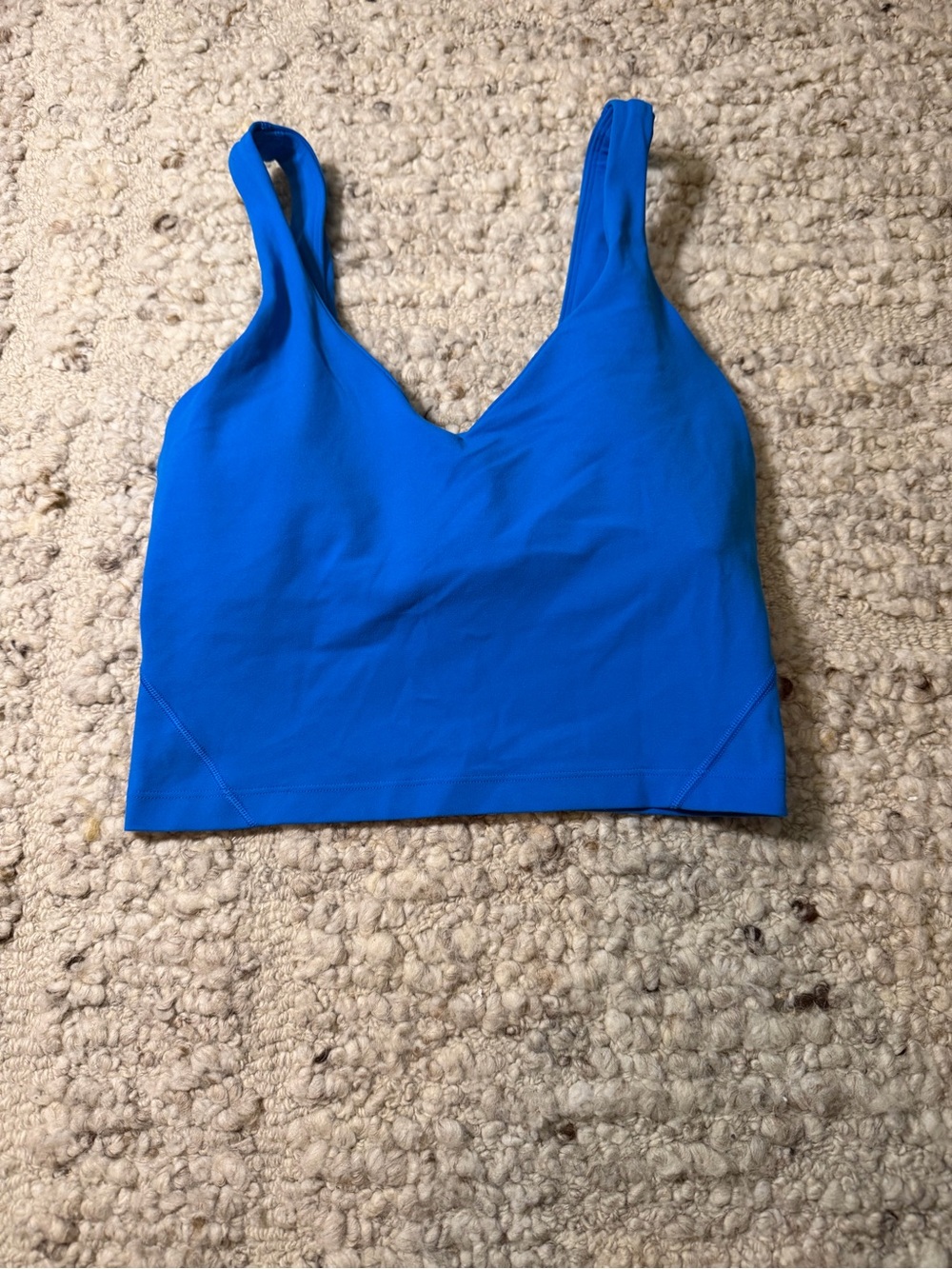 lululemon athletica Electric Blue V-Neck Crop Tank